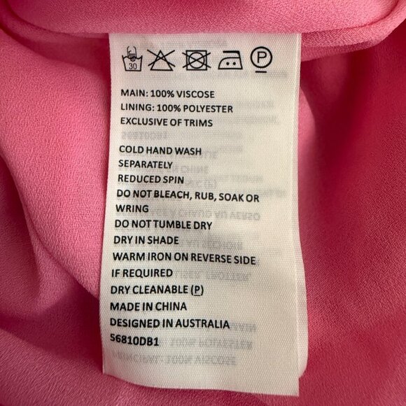 Bardot Revolve Mini Ruched Dress Women's 6 Small Vint Pink Cocktail Party Event - Picture 13 of 13